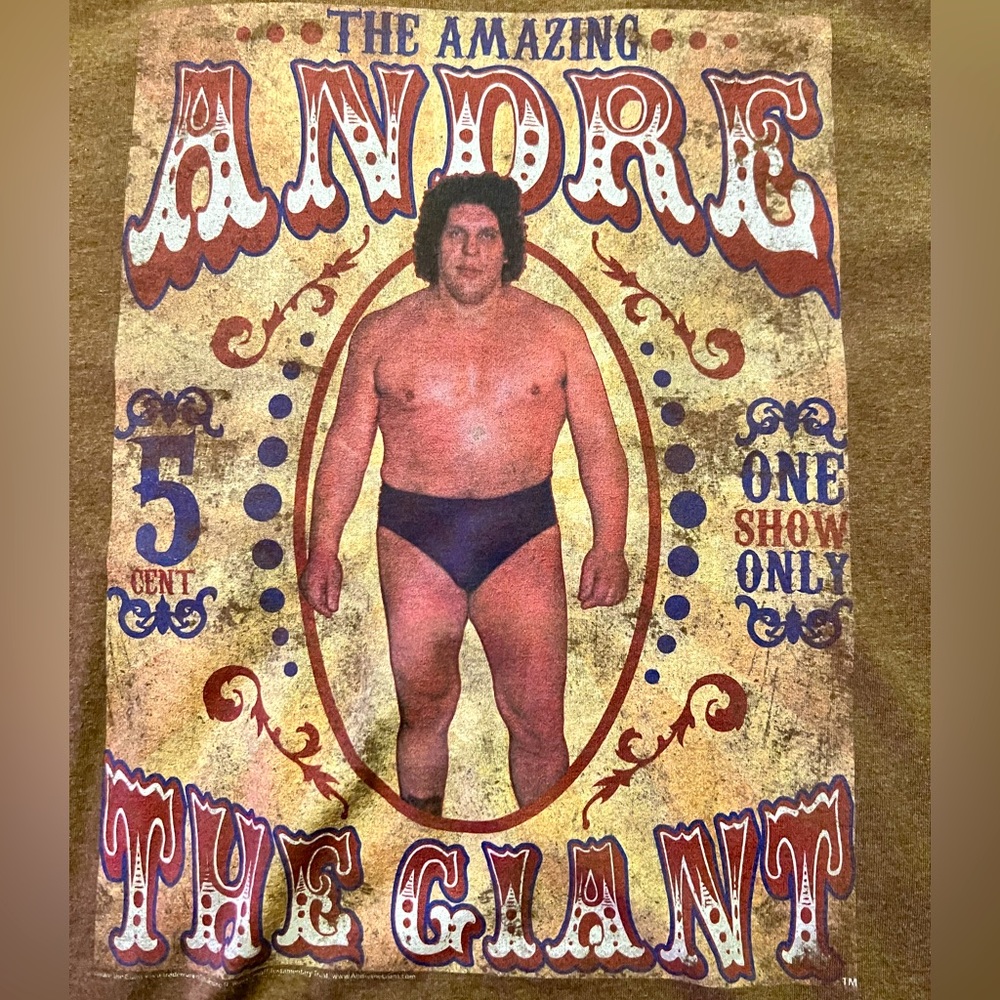 Andre The Giant XL T Shirt Rare! Men’s WWE
